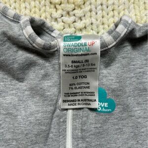 Love to Dream Gray Swaddle Up, small, 1.0 TOG